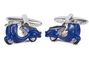 Butoni camasa model BLUE VESPA + cutie simpla cadou foto