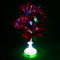 Lampa floare craciunita cu lumina multicolora si fibra optica