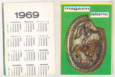 bnk cld Calendar de buzunar Magazin istoric 1969 foto