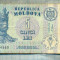 A 897 BANCNOTA-R.MOLDOVA - 5 LEI -ANUL 2009 -SERIA 114565 -starea care se vede