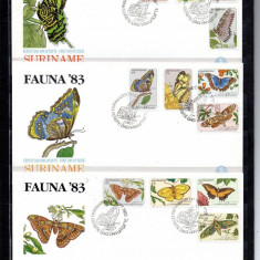 SURINAME 1983 FLUTURI FDC