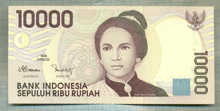 A 925 BANCNOTA-INDONESIA -10000 RUPIAH-ANUL 1998-SERIA045718-starea care se vede