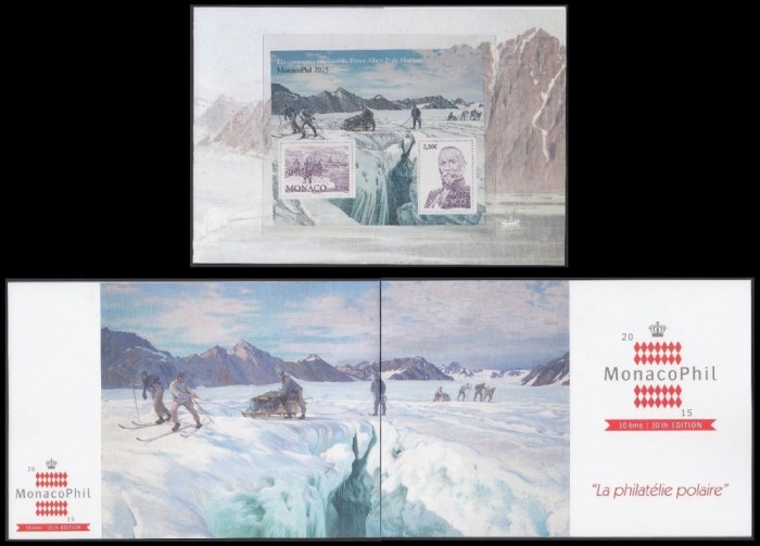 MONACO 2015 CAMPANIA ARCTICA A PRINTULUI ALBERT IN FOLDER DE PREZENTARE