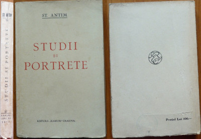 St. Antim , Studii si portrete , 1936 , editia 1 , Carol I , Katargi , Carada foto