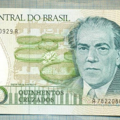 A 904 BANCNOTA-BRAZILIA -500 CRUZADOS -ANUL (1986-88)-SERIA-starea care se vede