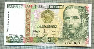 A 938 BANCNOTA- PERU -1000 INTIS -ANUL1988-SERIA4093853 -starea care se vede foto