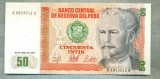 A 941 BANCNOTA- PERU -50 INTIS -ANUL1987-SERIA8893012 -starea care se vede, Asia