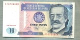 A 942 BANCNOTA- PERU -10 INTIS -ANUL1987-SERIA1670865 -starea care se vede, Asia