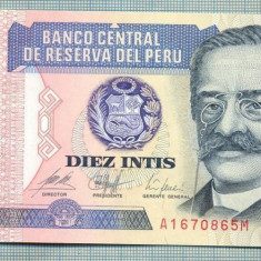 A 942 BANCNOTA- PERU -10 INTIS -ANUL1987-SERIA1670865 -starea care se vede