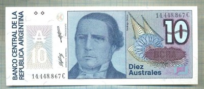 A 950 BANCNOTA-ARGENTINA -10 AUSTRALES-ANUL1985/89-SERIA-starea care se vede foto