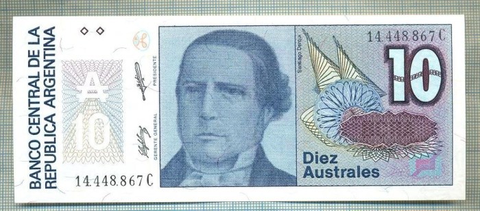 A 950 BANCNOTA-ARGENTINA -10 AUSTRALES-ANUL1985/89-SERIA-starea care se vede