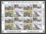 TAJIKISTAN 2005 FAUNA PROTEJATA WWF CERBI, Nestampilat