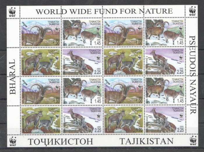 TAJIKISTAN 2005 FAUNA PROTEJATA WWF CERBI