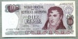 A 949 BANCNOTA-ARGENTINA -10 PESOS-ANUL1973/76-SERIA67553715-starea care se vede