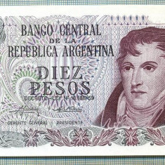 A 949 BANCNOTA-ARGENTINA -10 PESOS-ANUL1973/76-SERIA67553715-starea care se vede