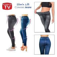 Colanti Slim? n Lift Caresse Jeans-Albastri / Negri-Marimi L si XL foto