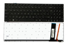 Tastatura laptop Asus N76VZ iluminata UK foto