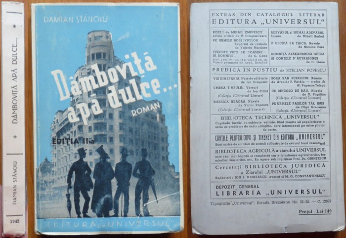Damian Stanoiu, Dambovita apa dulce, roman, 1942, impecabila