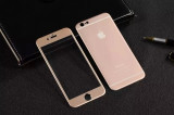 Geam iPhone 6 6S Tempered Glass 3D Fata + Spate Gold, Lucioasa, Apple