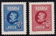 ROMANIA 1926 , LP 74 b , ERORI DE CULOARE 6 LEI ROSU SI 10 LEI ALBASTRU , MNH foto