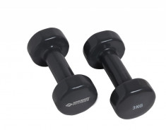 Set 2 Gantere, Schildkrot Fitness, Vinyl, Negru, 2 x 3.0 kg - OLN-ONL1-960007 foto