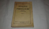 ANALELE DE PSIHOLOGIE director C.RADULESCU MOTRU Vol.4. Ed.1937, C. Radulescu-Motru