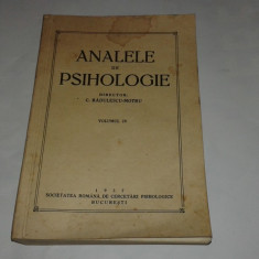 ANALELE DE PSIHOLOGIE director C.RADULESCU MOTRU Vol.4. Ed.1937