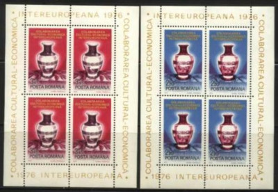 Romania 1976 - EUROPA CERAMICA, 2 BLOCURI NESTAMPILATE, Z20 foto