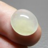 Jad natural - SUPERB - caboson 5,04 ct. alb-verde pentru inel sau pandativ