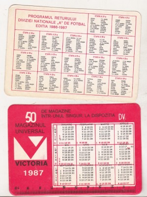 bnk cld Calendar de buzunar - Magazinul Victoria Bucuresti 1987 foto