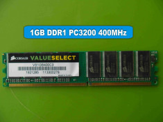 Memorie RAM PC DDR1 1GB PC3200 400MHz Corsair foto