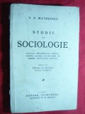 N.N.Matheescu- Studii de Sociologie - Ed. Cugetarea 1933 ,prefata M.Ralea