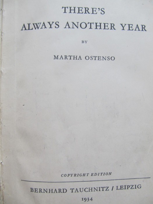 There's Always another Year - Martha Ostenso