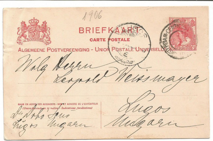 @carte postala-OLANDA-1906