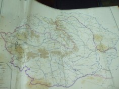 Romania 1941 noile granite fara Basarabia Bucovina si Cadrilater harta color foto