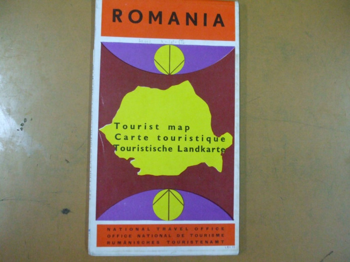 Romania harta turistica ONT tourist map carte touristique touristische Landkarte