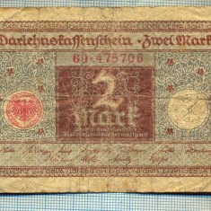 A 969 BANCNOTA- GERMANIA - 2 MARK -ANUL 1920 -SERIA475706 -starea care se vede