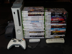 Consola Xbox 360 + Controler Wireless + 20GB HDD + Telecomanda + 35 Jocuri ! foto