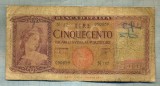 A 963 BANCNOTA- ITALIA - 500 LIRE -ANUL 1948 -SERIA 050659 -starea care se vede, Asia