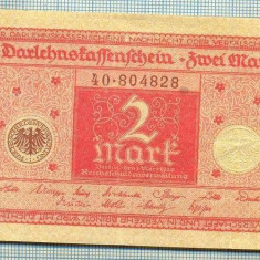 A 974 BANCNOTA- GERMANIA - 2 MARK -ANUL 1920 -SERIA 804828 -starea care se vede