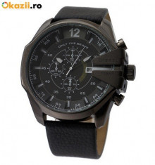 CEAS BARBATESC DIESEL ONLY THE BRAVE TIMEFRAME DZ-4283 OVERSIZE BLACK-MODEL NOU foto