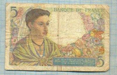 A 971 BANCNOTA- FRANTA - 5 FRANCS -ANUL 1943 -SERIA 82142 -starea care se vede foto