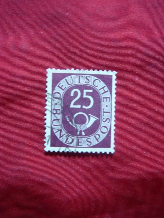Timbru 25 Pf.violet 1951 RFG stampilat