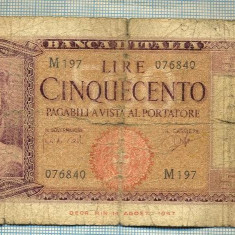 A 960 BANCNOTA- ITALIA - 500 LIRE -ANUL 1948 -SERIA076840 -starea care se vede