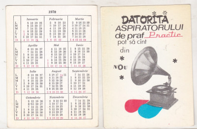 bnk cld Calendar de buzunar - 1970 - Aspiratorul Practic foto