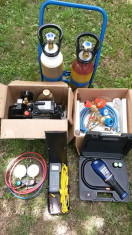 Kit mobil frigotehnist (sudura autogen, pompa vid, detector freon, termometru) foto