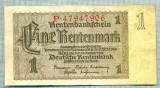 A 991 BANCNOTA- GERMANIA - 1 RENTENMARK -ANUL 1937 -SERIA -starea care se vede, Asia