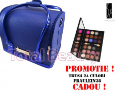 Geanta cosmetica Fraulein38 GermaniaBLUE LAGOON- OFERTA+ CADOU Trusa 24 Culori foto