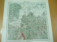 Predeal Brasov Transilvania harta militara color serviciul geografic al armatei foto