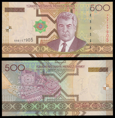 SV * Turkmenistan 500 MANAT 2005 UNC foto